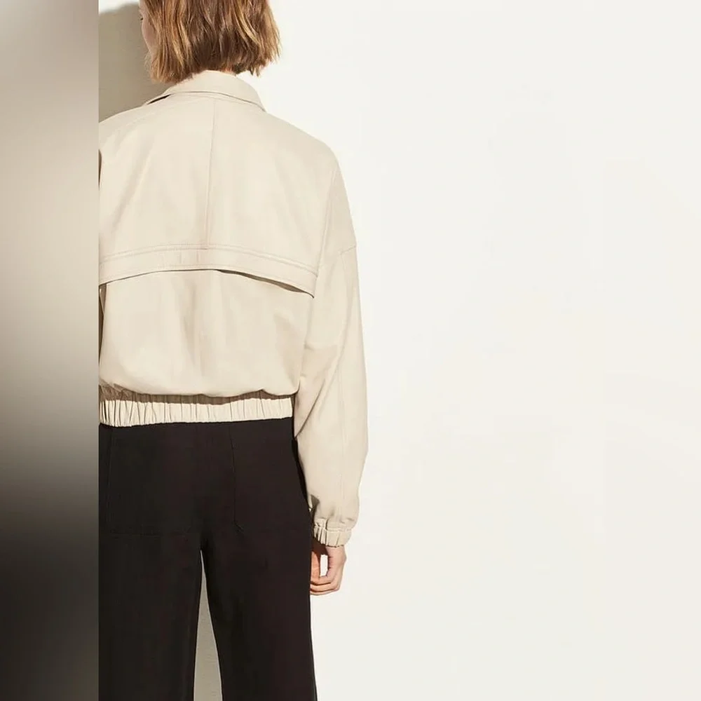 NWT $1250 Vince Asymmetrical Leather Jacket Coat